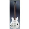 RockBass Star Bass 4-String, Solid Creme White High Polish, Fretted - Medium Scale - Leftthand bass guitar