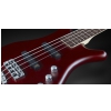 RockBass Corvette Basic 4-String, Burgundy Red Transparent Satin, Fretted bass guitar