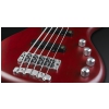 RockBass Corvette Basic 5-str. Burgundy Red Transparent Satin, Active, Fretted bass guitar