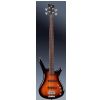 RockBass Corvette Classic 4-String, Almond Sunburst Transparent High Polish, Active, Fretted bass guitar