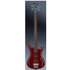 RockBass Corvette Basic 4-String, Burgundy Red Transparent Satin, Fretted bass guitar