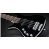 RockBass Corvette Basic 4-String, Black Solid High Polish, Active, Fretted, Lefthand, Medium Scale bass guitar
