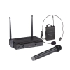 Soundsation WF-U24HP 2x 4-Channel UHF wireless system with 1 receiver, 1 handheld mic., 1 pocket transmitter and 1 headset