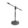Gravity MS 2222 B Short Microphone Stand with Round Base and 2-Point Adjustment Telescoping Boom 