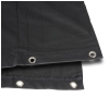 Adam Hall 0152 X 96 Blackout cloth B1 black with burnished Grommets hemmed 9 x 6 m