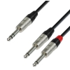 Adam Hall Cables K4 YVPP 0600 Audio Cable REAN 6.3 mm Jack stereo to 2 x 6.3 mm Jack mono 6 m
