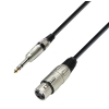 Adam Hall Cables K3 BFV 0300 Microphone Cable XLR female to 6.3 mm Jack stereo 3 m
