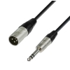 Adam Hall Cables K4 BMV 0500 - przewd mikrofonowy REAN XLR mskie - jack stereo 6,3 mm, 5 m