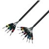 Adam Hall Cables K3 L8 VP0 300 - Kabel Multicore 4 x jack stereo 6,3 mm - 8 x jack mono 6,3 mm, 3 m