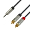 Adam Hall Cables K4 YWCC 0090 Audio Cable REAN 3.5 mm Jack stereo to 2 x RCA male 0.9 m