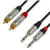Adam Hall Cables K4 TPC 0300 Audio Cable REAN 2 x RCA male to 2 x 6.3 mm Jack mono 3 m