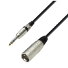 Adam Hall Cables K3 BMV 0100 Microphone Cable XLR male to 6.3 mm Jack stereo 1 m