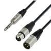Adam Hall Cables K4 YVMF 0300 - Kabel audio REAN jack stereo 6,3 mm - 1 x XLR mskie i 1 x XLR eskie, 3 m