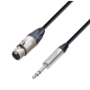 Adam Hall Cables K5 BFV 0500 - przewd mikrofonowy Neutrik XLR eskie - jack stereo 6,3 mm, 5 m