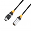 Adam Hall Cables K 4 DMF 1000 IP 65 - Kabel DMX i AES/EBU: 3-stykowe, męskie XLR - żeńskie XLR, IP65, 10 m