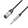 Adam Hall Cables K5 BMV 0500 - przewd mikrofonowy Neutrik XLR mskie - jack stereo 6,3 mm, 5 m