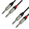 Adam Hall Cables K4 TPP 0150 Audio Cable REAN 2 x 6.3 mm Jack Mono to 2 x 6.3 mm Jack Mono 1.5 m