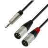 Adam Hall Cables K4 YWMM 0300 Audio Cable REAN 3.5 mm Jack stereo to 2 x XLR male 3 m