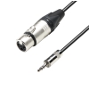Adam Hall Cables K5 MYF 0300 Microphone Cable Neutrik XLR female to 3.5 mm Jack stereo 3 m