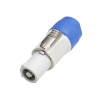 Adam Hall 7924 Lockable cable connector, power-out, screw terminals, blue/grey