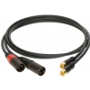 Klotz AL-RM0060 patch cable 2xRCA / 2xXLRm, 0.6m