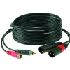 Klotz AT-CM0200 pro twin cable with straight RCA and XLR male plugs