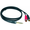 Klotz AY3 0300 lightweight pro y-cable jack 6,35 mm - 2 x RCA plug 