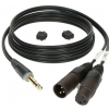 Klotz AY1X 0200 TRS 6.35 mm - 2x XLR 3p M mm Y cable - insert - lightweight, 2m