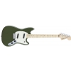 Fender Mustang, Maple Fingerboard, Olive electric guitar
