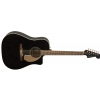 Fender Redondo Player Walnut Fingerboard, Jetty Black electric acoustic guitar
