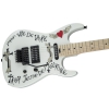 Charvel Warren DeMartini USA Signature Frenchie, Maple Fingerboard, Snow White with Frenchie Graphic electric guitar