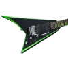 Jackson X Series Rhoads RRX24, Rosewood Fingerboard, Black with Neon Green Bevels electric guitar