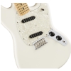 Fender Mustang, Maple Fingerboard, Olympic White electric guitar