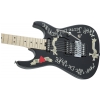 Charvel Warren DeMartini USA Signature Frenchie, Maple Fingerboard, Gloss Black with Frenchie Graphic electric guitar