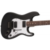 Fender Contemporary Active Stratocaster HH, Rosewood Fingerboard, Flat Black electric guitar