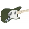 Fender Mustang, Maple Fingerboard, Olive electric guitar