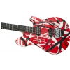 EVH Wolfgang Special, Ebony Fingerboard, Red with Black and White Stripes electric guitar