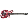 EVH Wolfgang Special, Ebony Fingerboard, Red with Black and White Stripes electric guitar