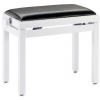 Stagg PB39 matt white piano bench with black vinyl top