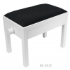 MStar Sonata piano bench, color: white matt, black padding