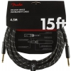 Fender Deluxe 15′ Black Tweed guitar cable, 4.5m
