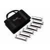 Fender Blues Deluxe Harmonica, Pack of 7, with Case