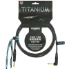 Klotz TI-0450PR TITANIUM supreme guitar cable with angled jack plugs, 4,5m