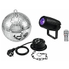 Eurolite Mirror Ball 20cm with motor + LED PST-5 QCL Spot BK