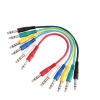 Adam Hall Cables K3 BVV 0120 SET Patch Cable set of 6 different coloured Jack TRS | 1.2 m 