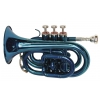 Dimavery TP-300 Bb pocket trumpet, blue