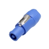 Adam Hall 7923 V2 Lockable cable connector, power-in, screw terminals, blue