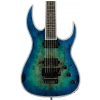 BC Rich Shredzilla Prophecy Exotic Archtop Floyd Rose Burl Top Cyan Blue electric guitar