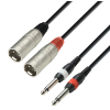  Adam Hall Cables K3 TMP 0300 Audio Cable 2 x XLR Male to 2 x 6.3 mm mono Jack Male, 3 m 
