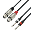  Adam Hall Cables K3 TFP 0600 Cable 2 x XLR Female to 2 x 6,3 mm mono Jack Male, 6 m 